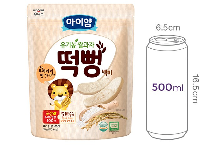 [일동후디스] 아이얌 유기농 쌀과자 백미 떡뻥 30g