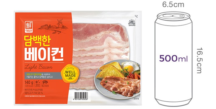 [사조대림] 담백한 베이컨 140g