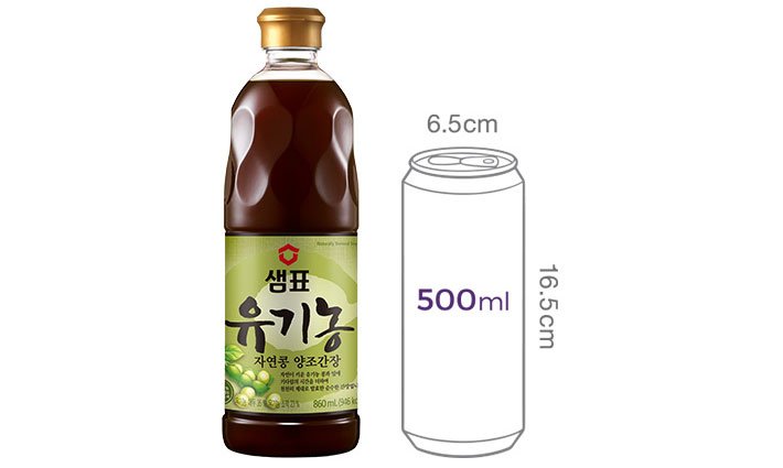 [샘표] 유기농 자연콩 양조간장 860ml