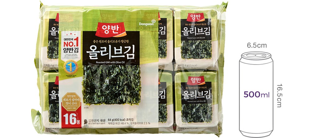 [동원] 양반 올리브김 식탁김 4g X 16봉