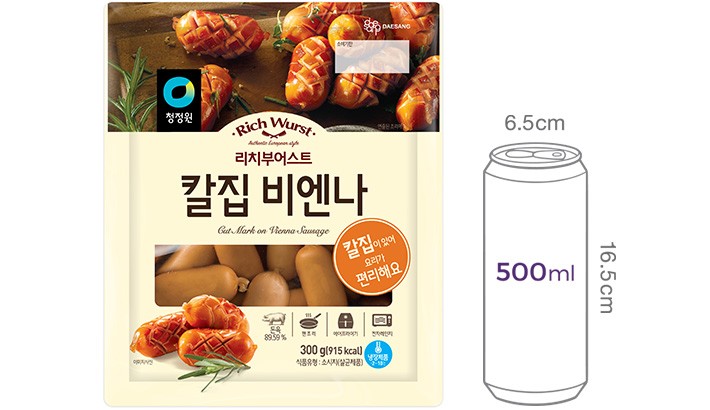 [청정원] 리치부어스트 칼집 비엔나 소시지 300g