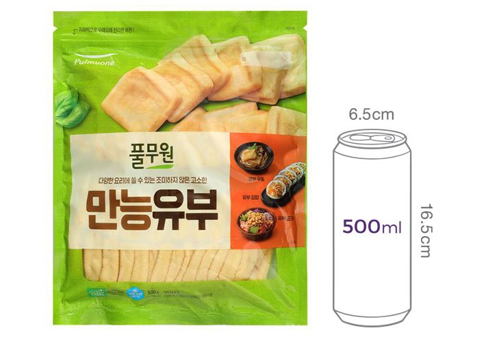 [풀무원] 냉동 만능 유부 500g