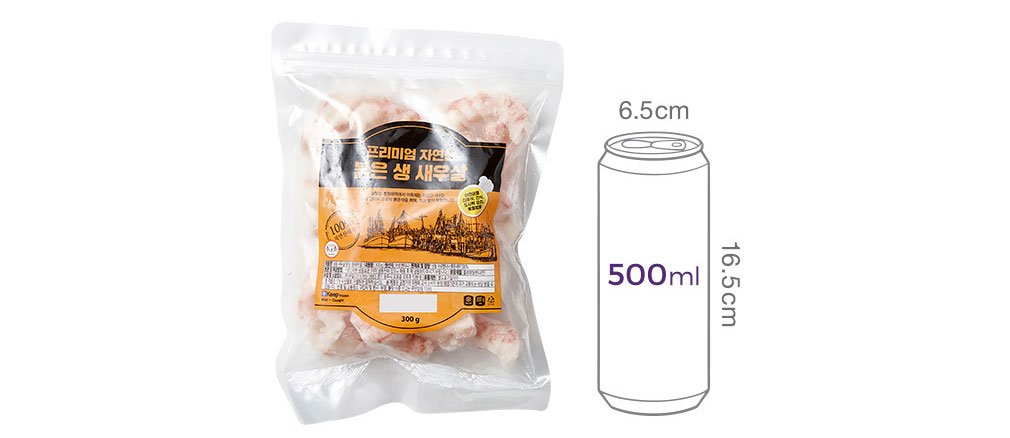 프리미엄 자연산 붉은 생새우살 300g