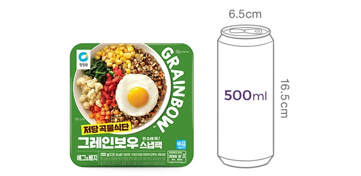 [청정원] 그레인보우 에그 베지 저당 도시락