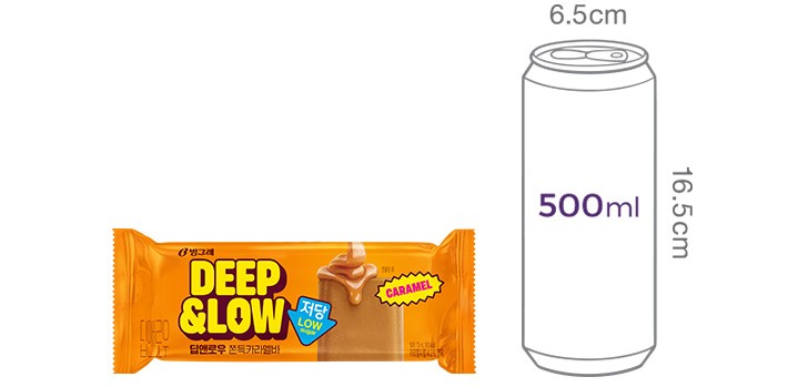 [딥앤로우] 저당 쫀득 카라멜바 70mL X 6개입