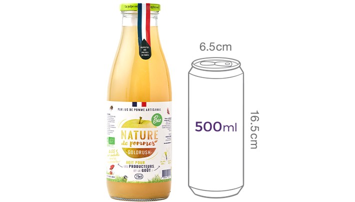 [나뚜르 드 폼] 유기농 착즙 사과주스 (골드러시) 750mL