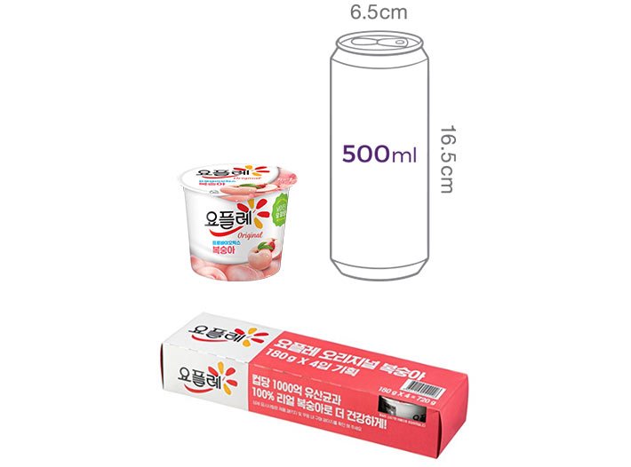 [빙그레] 요플레 복숭아 180g*4입