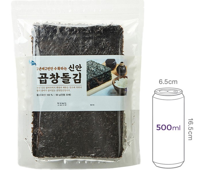 [예맛] 신안 곱창돌김 90g (30매)