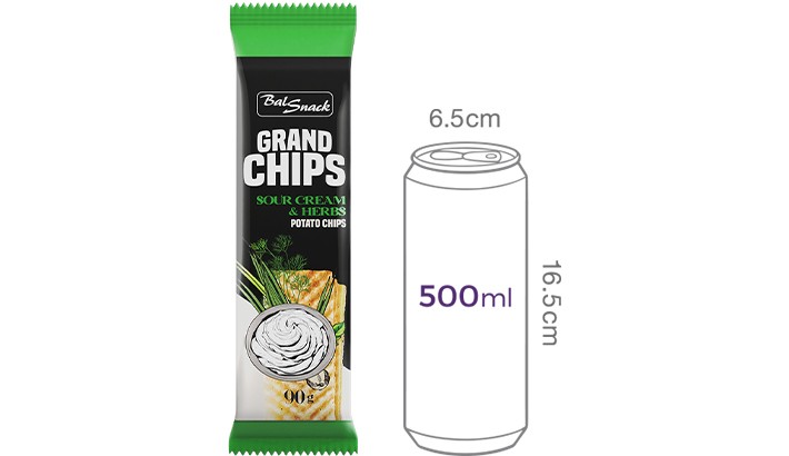 [발스낵] 그랜드 감자칩 (사워크림&허브)(90gX2개입)