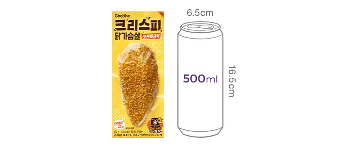 [굽네] 크리스피 닭가슴살 오븐바사삭 110g (냉동)