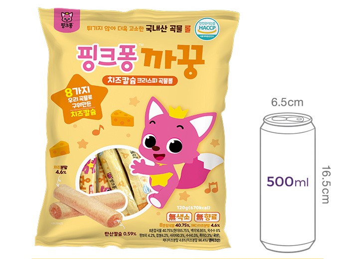 [핑크퐁] 까꿍 크리스피롤 치즈맛 120g (5g X 24개입)