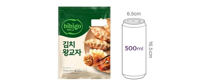 [비비고] 김치 왕교자 만두 대용량 1.05kg