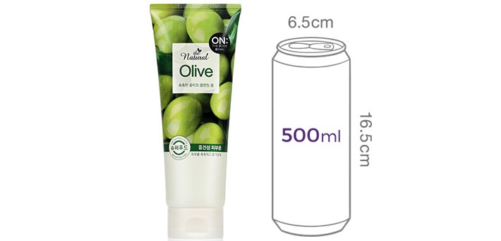 [온더바디] 더내추럴 촉촉 올리브 클렌징폼 200g (중건성 피부용)
