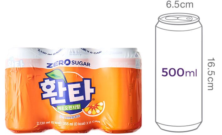[코카콜라] 환타 제로 오렌지 (350mL X 6입)