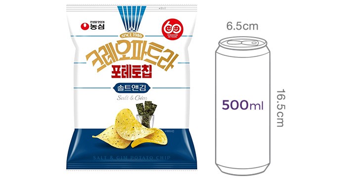 [농심] 크레오파트라 포테토칩 솔트앤김 105g