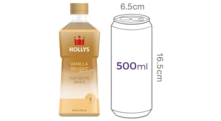 [할리스] 바닐라딜라이트 로우슈거 (450mL X 6개입)