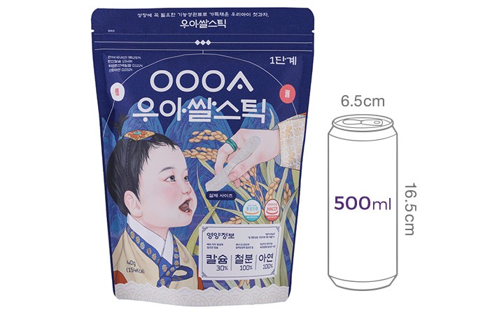 [우아] 쌀스틱 기본맛 40g