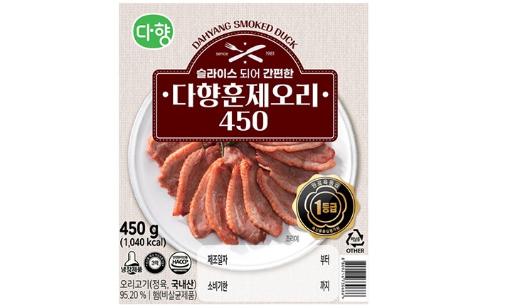 [컬리멤버스] [다향오리] 훈제오리 슬라이스 450g (3입)