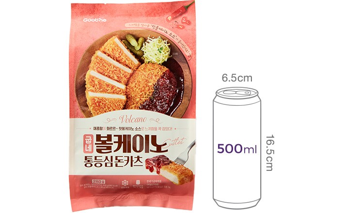 [굽네] 볼케이노 통등심 돈카츠 280g
