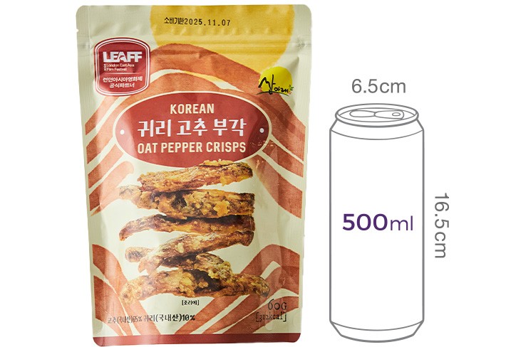 [산아래] 귀리 고추 부각 60g