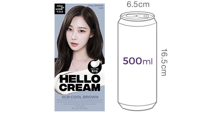 [미쟝센] 뉴 헬로크림 5CB 쿨브라운 125g