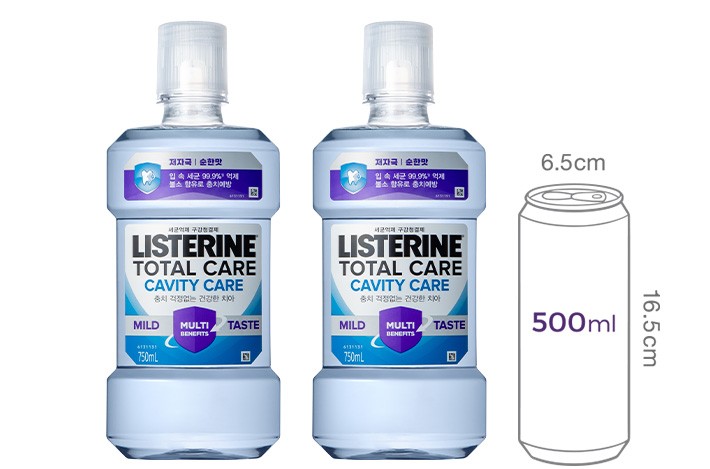 [리스테린] 캐비티 케어 마일드 750ml x2개입