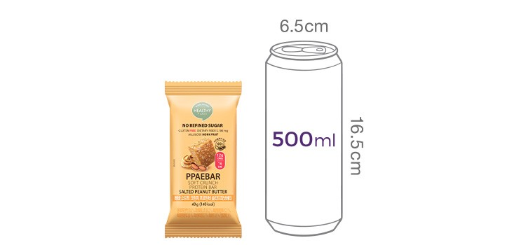 [빼바] 소프트 크런치 프로틴바 [솔티드피넛버터] 40g