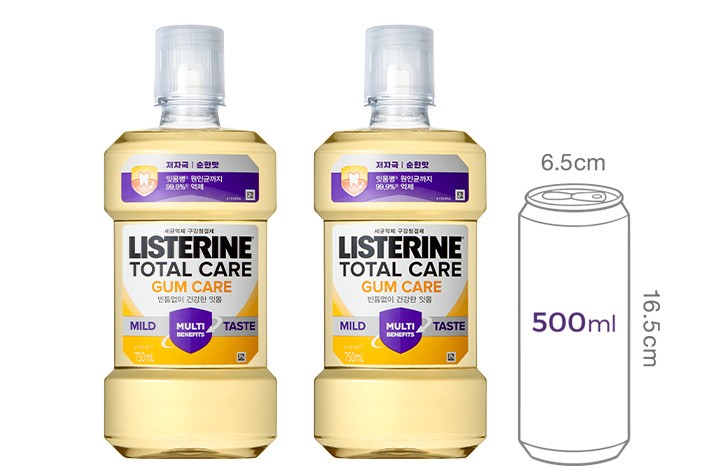 [리스테린] 토탈 검케어 마일드 750ml x 2개입