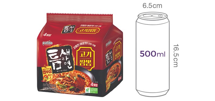 [팔도] 틈새라면 고기짬뽕 4입