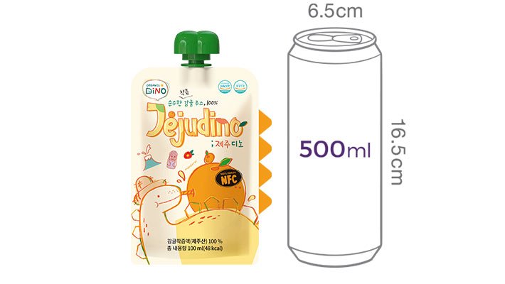 [오가닉디노] 100% 감귤 착즙 주스 (100mL X 8개입)