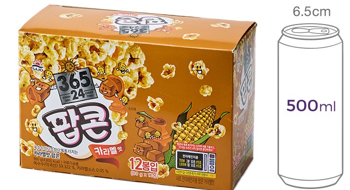 [사조] 365.24 팝콘 카라멜맛 80g X 12입