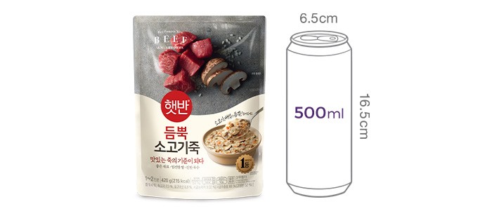 [햇반죽] 듬뿍 소고기죽 420g