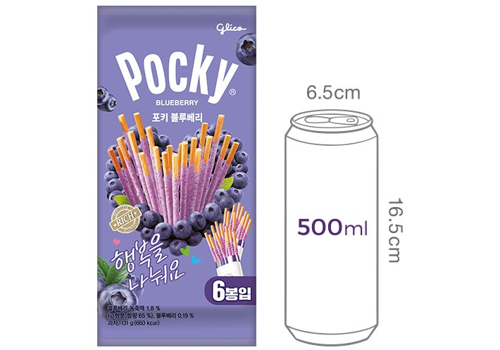 [해태] 포키 블루베리 패밀리팩 131g (22g X 6봉지)