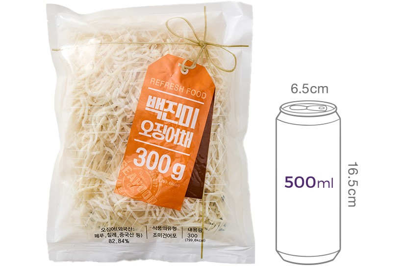 [우물우물] 백진미 오징어채 300g
