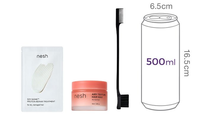 [네쉬] 에어리 텍스처 헤어 왁스+듀얼브러쉬 세트 (+소이 바이옴 트리트먼트 8ml*2ea 증정)