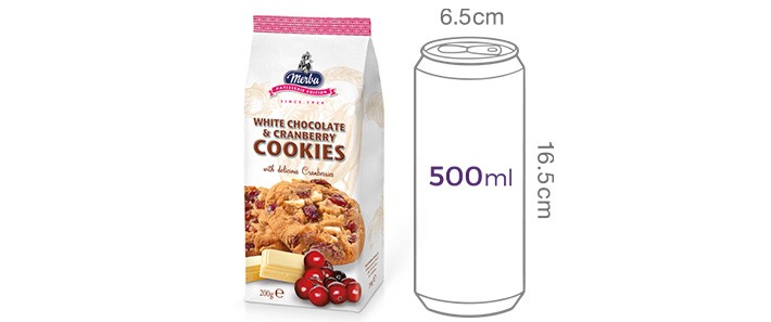 [메르바] 화이트초콜릿&크랜베리 쿠키 200g
