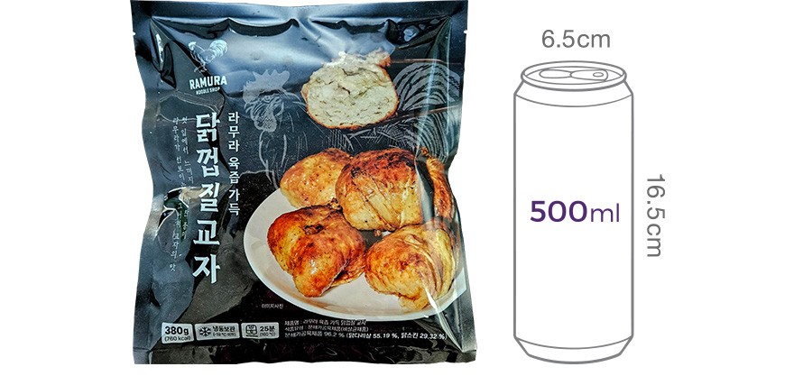 [라무라] 육즙가득 닭껍질 교자 만두 380g