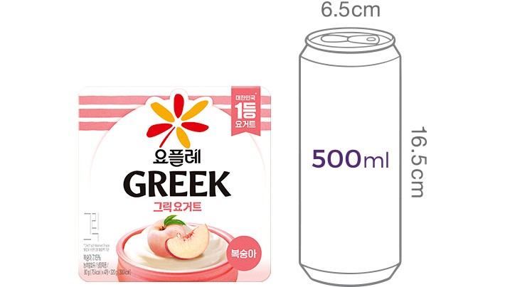 [요플레] 그릭요거트 복숭아 (80g X 4개입)