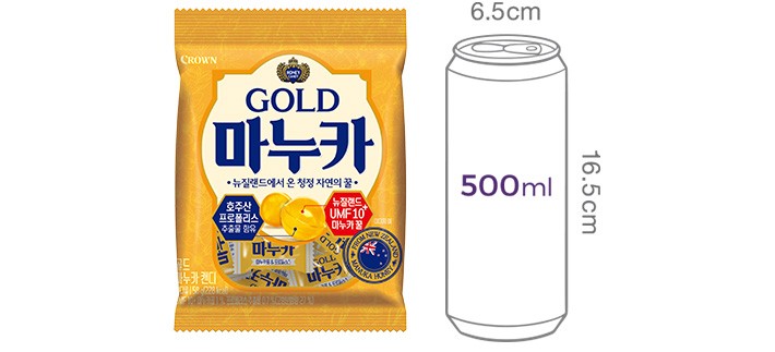 [크라운] 골드 마누카 캔디 58g