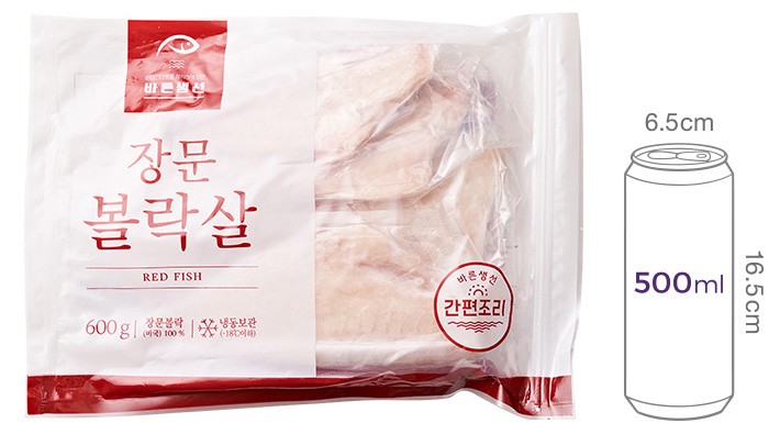 [바른생선] 장문볼락살 600g (냉동)