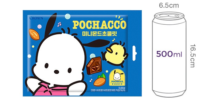 [크라운] 미니몬드 초콜릿 포차코 150g