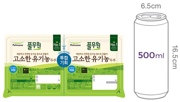 [풀무원] 고소한 유기농 두부 (부침용) 290gx2