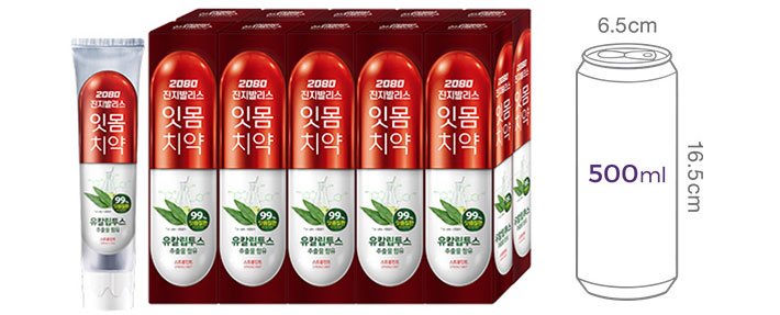 [2080] 진지발리스 유칼립투스 스트롱민트 치약 150g (10개입)