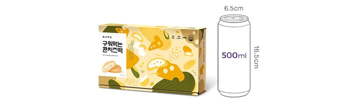 [청년떡집] 구워먹는 콘치즈떡 (40g X 16개)