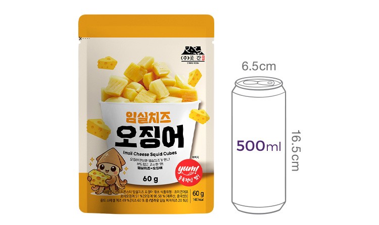 [수산곳간] 임실치즈 오징어큐브 60g