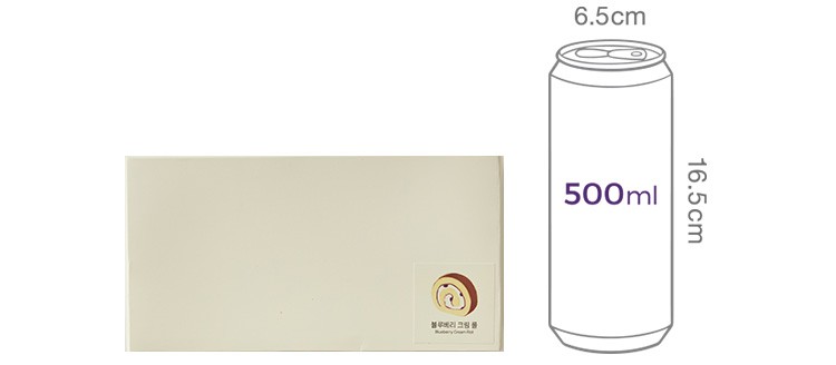 [한스케익] 블루베리 크림롤 430g