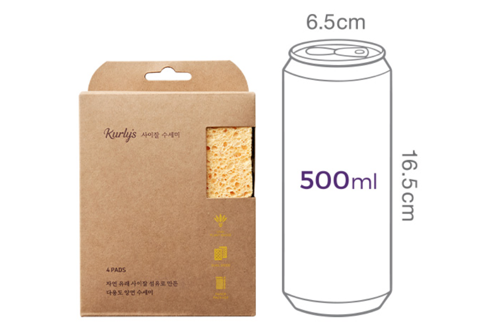 4. [Kurly's] 사이잘 수세미 4입