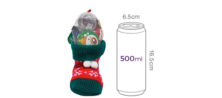 [위니비니] 크리스마스 스트라이프 니트 미니 장화 (그린) 68g