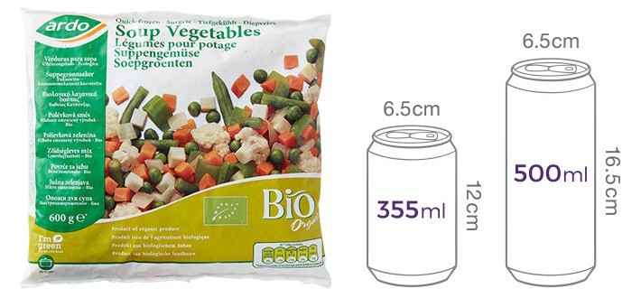 [ardo] 유기농 수프채소믹스 600g (냉동)