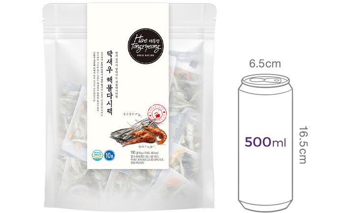 [해통령] 딱새우 해물 다시팩 15g X 10입